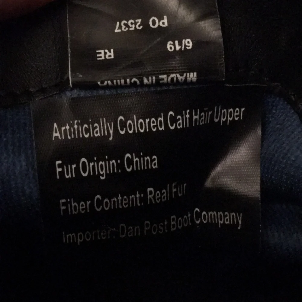 Dingo suede leather brown cow print calf hair boots 8.5 - Picture 8 of 8